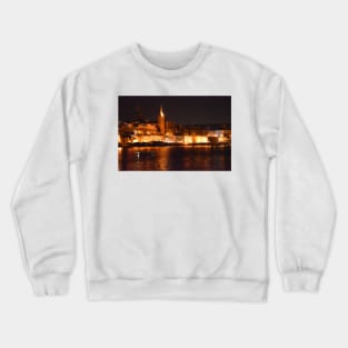 Valetta Cityscape at Night. Malta Crewneck Sweatshirt